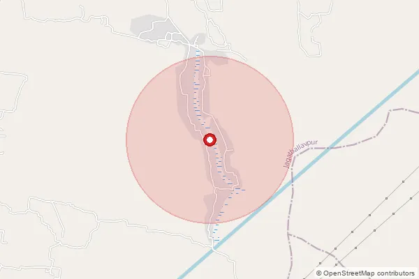 Map showing approximate area covered by Pincode 711404 — Dakshin Santoshpur Bo, Howrah