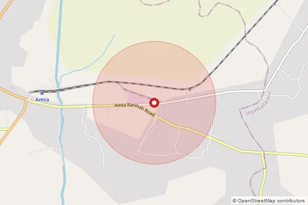 Map showing approximate area covered by Pincode 712125 — Telinipara So, Hooghly