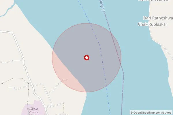 Map showing approximate area covered by Pincode 712134 — Bhonpur Bo, Hooghly