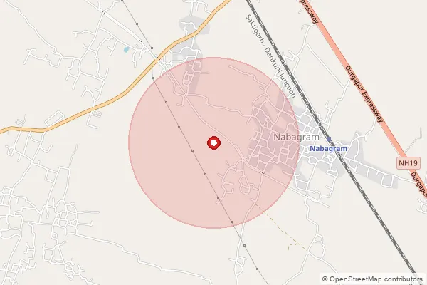Map showing approximate area covered by Pincode 712246 — Barabahera Bo, Hooghly