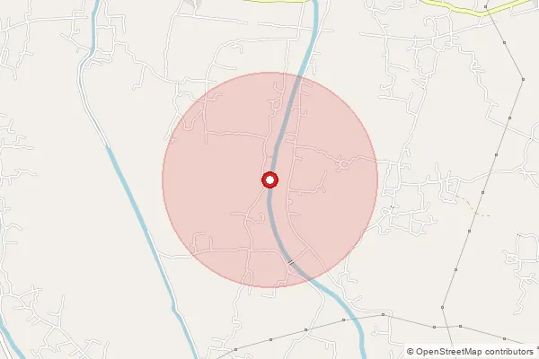 Map showing approximate area covered by Pincode 712302 — Hazipur Bo, Hooghly