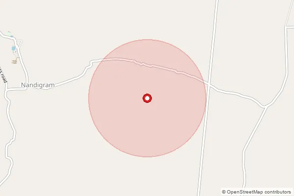 Map showing approximate area covered by Pincode 712402 — Chenchua Bo, Hooghly