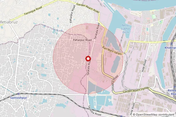 Map showing approximate area covered by Pincode 712403 — Dalapatipur Bo, Hooghly