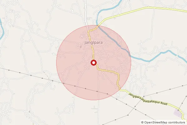 Map showing approximate area covered by Pincode 712404 — Krishnanagar Bo, Hooghly