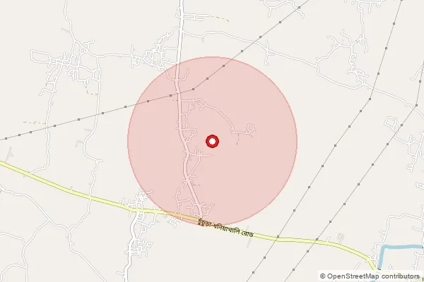 Map showing approximate area covered by Pincode 712410 — Baligori Bo, Hooghly
