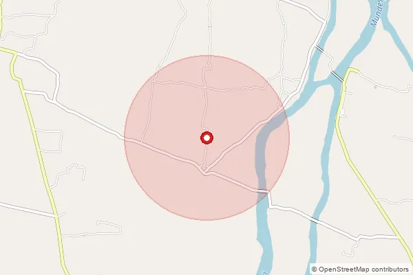 Map showing approximate area covered by Pincode 712416 — Harishchak Bo, Hooghly