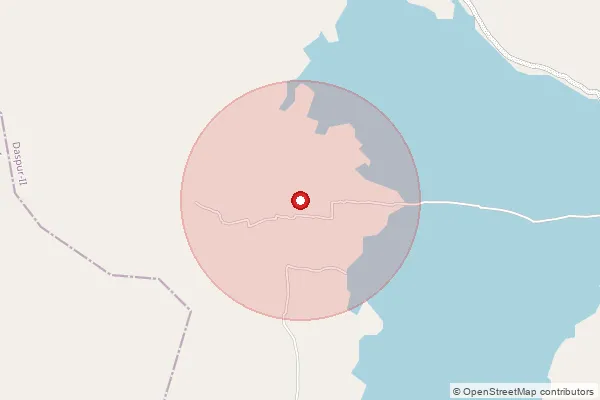 Map showing approximate area covered by Pincode 712601 — Arambagh Ho, Hooghly