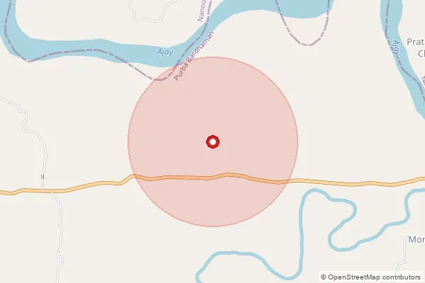 Map showing approximate area covered by Pincode 713147 — Mongalkote Bo, Purba Bardhaman