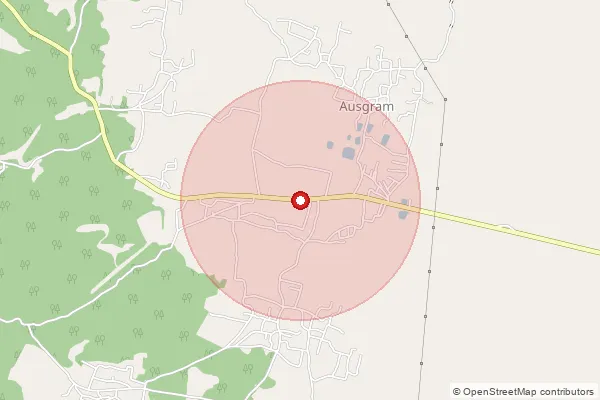 Map showing approximate area covered by Pincode 713152 — Genrai Bo, Purba Bardhaman