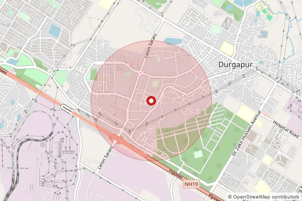 Map showing approximate area covered by Pincode 713210 — Durgapur Heavy Engg Plant So, Paschim Bardhaman