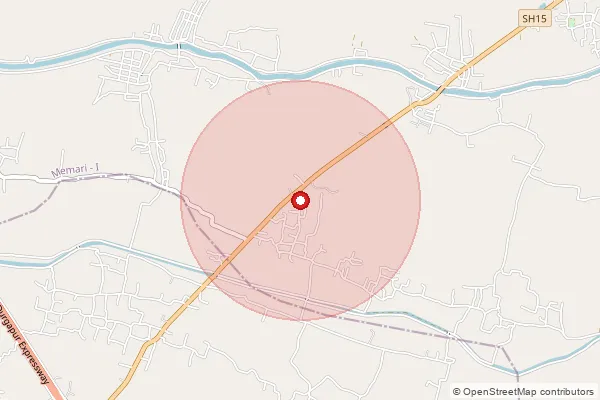 Map showing approximate area covered by Pincode 713401 — Sanchra Bo, Purba Bardhaman