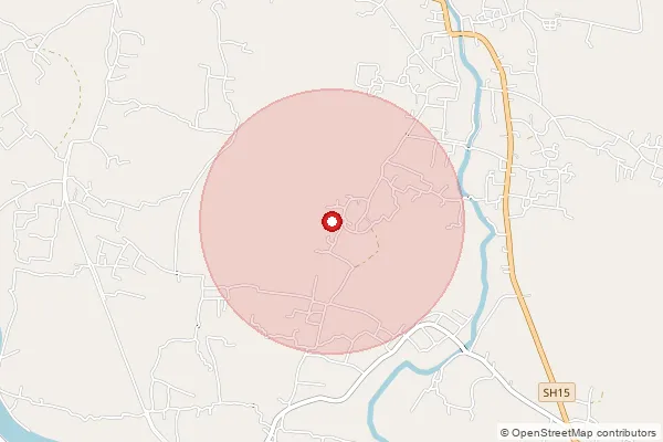 Map showing approximate area covered by Pincode 713404 — Chakdighi So, Purba Bardhaman
