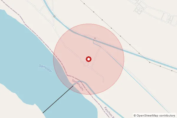 Map showing approximate area covered by Pincode 713420 — Panagar So Bardhaman, Purba Bardhaman