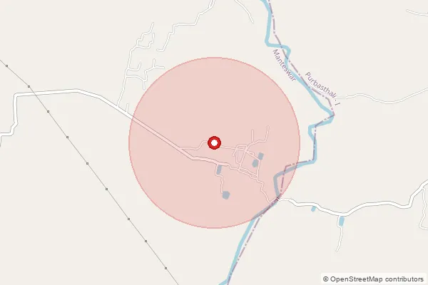 Map showing approximate area covered by Pincode 713513 — Chupi Bo, Purba Bardhaman