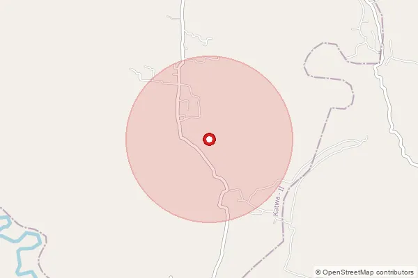 Map showing approximate area covered by Pincode 713514 — Gourdanga Bo, Purba Bardhaman