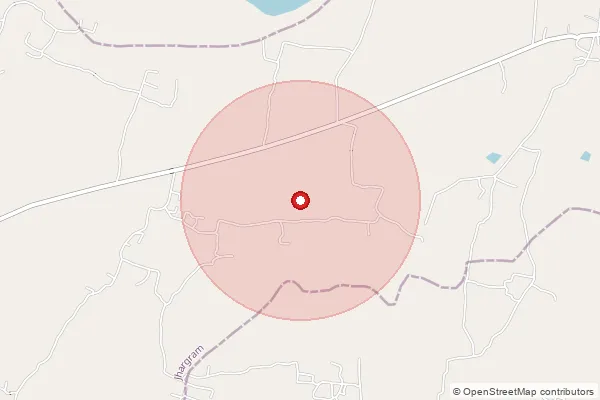 Map showing approximate area covered by Pincode 721132 — Reserve Bank Nm Ltd So, Medinipur West