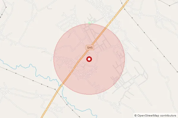 Map showing approximate area covered by Pincode 721145 — Rangametia Bo, Medinipur West