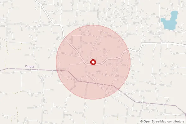 Map showing approximate area covered by Pincode 721155 — Balpai Bo, Medinipur West