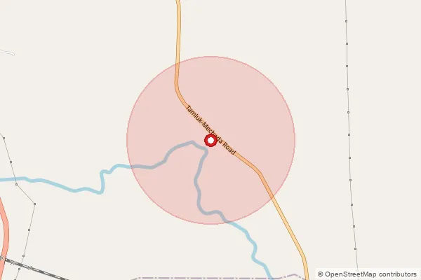 Map showing approximate area covered by Pincode 721172 — Demarihat Bo, Medinipur East
