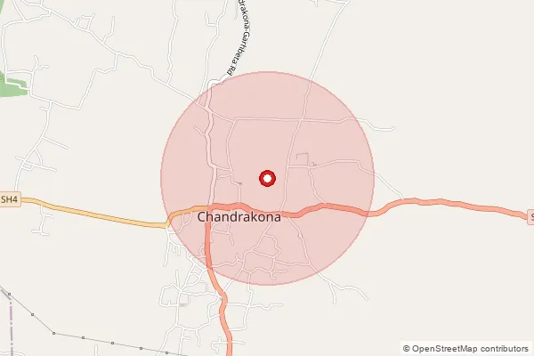 Map showing approximate area covered by Pincode 721201 — Bhagabantapur Bo, Medinipur West