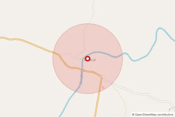 Map showing approximate area covered by Pincode 721212 — Bandar Bo, Hooghly
