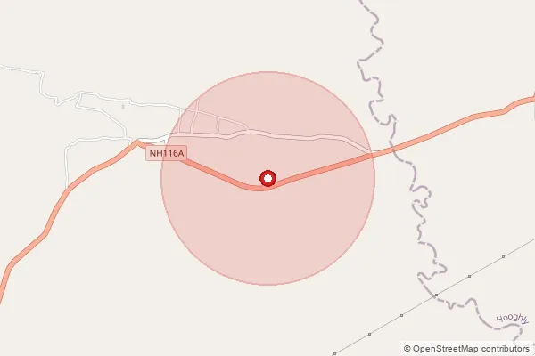 Map showing approximate area covered by Pincode 721242 — Deopur Amdan Bo, Medinipur West