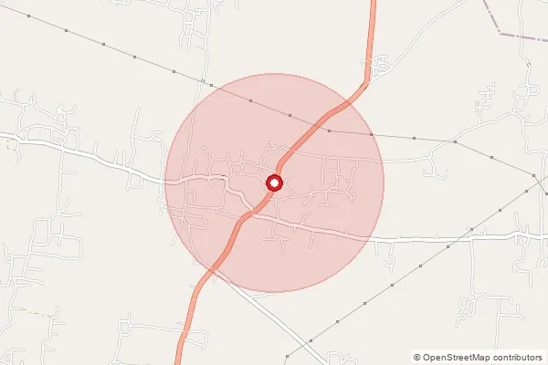 Map showing approximate area covered by Pincode 721260 — Amuria Bo, Medinipur West
