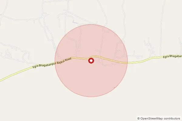 Map showing approximate area covered by Pincode 721434 — Maisali Bo, Medinipur East