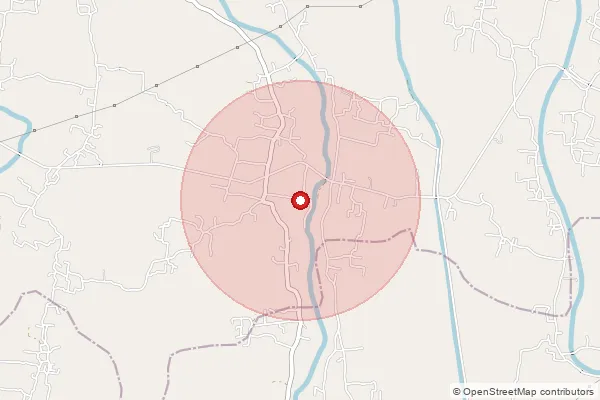 Map showing approximate area covered by Pincode 721435 — Salikotha Bo, Medinipur West