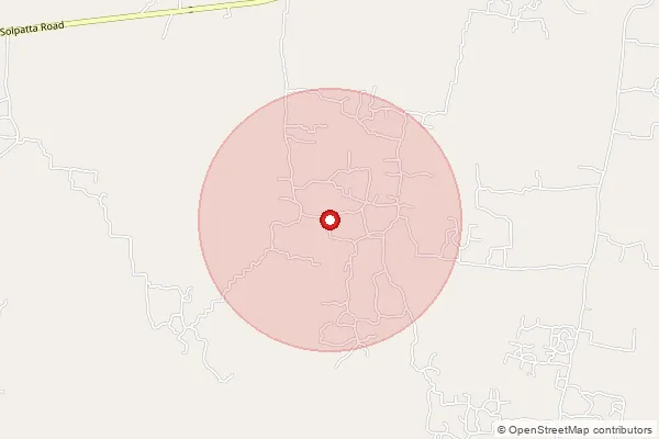 Map showing approximate area covered by Pincode 721436 — Begunia Bo, Medinipur West