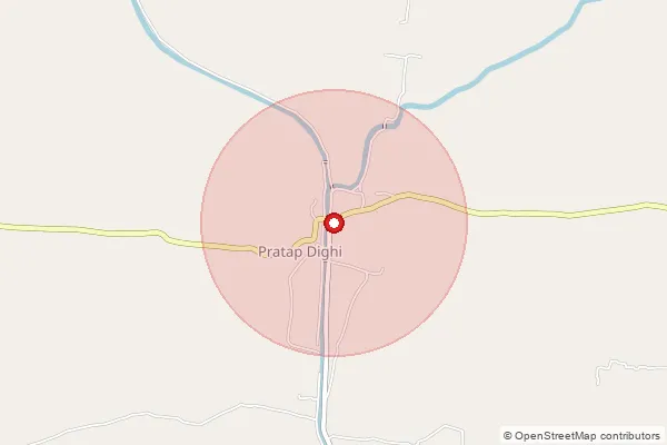 Map showing approximate area covered by Pincode 721440 — Srirampur Bo, Medinipur East