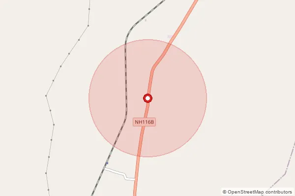 Map showing approximate area covered by Pincode 721444 — Ichhabari Bo, Medinipur East