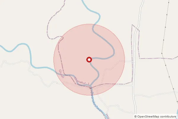 Map showing approximate area covered by Pincode 721449 — Banamalichatta Bo, Medinipur East