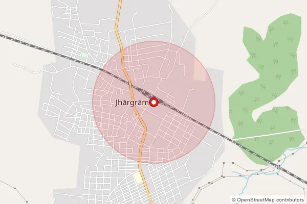 Map showing approximate area covered by Pincode 721507 — Jhargram Ho, Jhargram