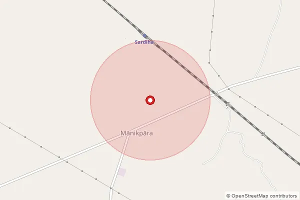Map showing approximate area covered by Pincode 721513 — Burimole Bo, Jhargram