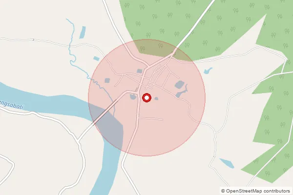 Map showing approximate area covered by Pincode 721516 — Kalaimuri Bo, Jhargram