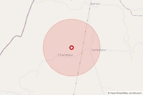 Map showing approximate area covered by Pincode 721601 — Naba Anantapur Bo, Medinipur East
