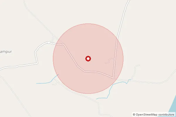 Map showing approximate area covered by Pincode 721604 — Haldia So, Medinipur East