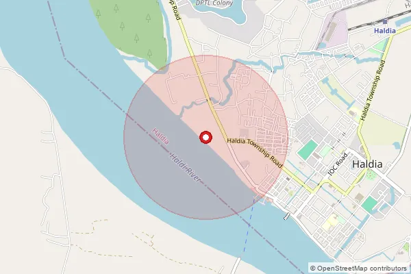 Map showing approximate area covered by Pincode 721606 — Hit So, Medinipur East