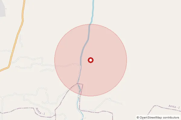 Map showing approximate area covered by Pincode 721629 — Dakshinmoyna Bo, Medinipur East
