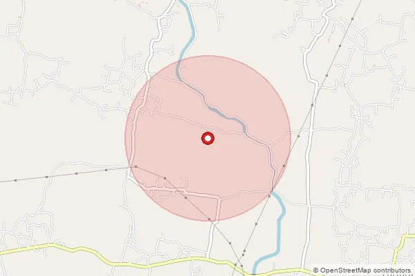 Map showing approximate area covered by Pincode 721644 — Dakshin Changrachak Bo, Medinipur East