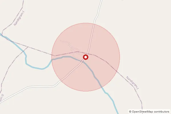 Map showing approximate area covered by Pincode 721646 — Gokulnagar Bo, Medinipur East