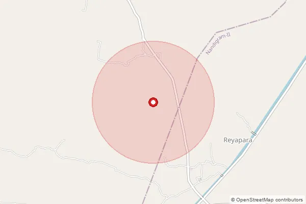 Map showing approximate area covered by Pincode 721650 — Bheturia Bo, Medinipur East