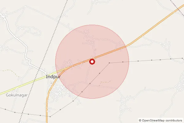 Map showing approximate area covered by Pincode 722136 — Bhatra Bo, Bankura