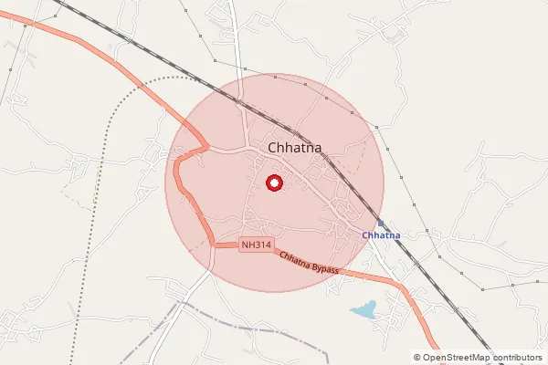 Map showing approximate area covered by Pincode 722139 — Baidyalokhesole Bo, Bankura