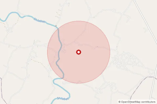 Map showing approximate area covered by Pincode 722142 — Brindabanpur Barsal Bo, Bankura