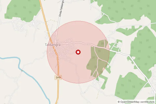 Map showing approximate area covered by Pincode 722152 — Hirapur Bo, Bankura