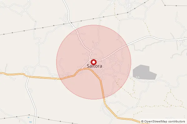 Map showing approximate area covered by Pincode 722153 — Pachhandapur Bo, Bankura