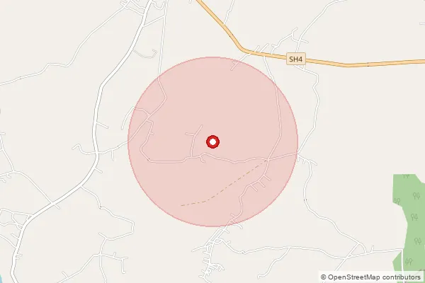 Map showing approximate area covered by Pincode 722155 — Harialgara Bo, Bankura