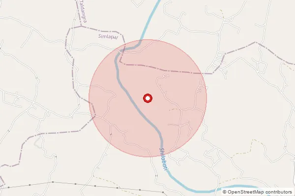 Map showing approximate area covered by Pincode 722160 — Moidhara Bo, Bankura
